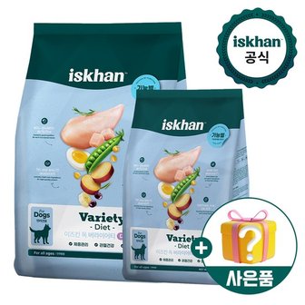  이즈칸 독 버라이어티 다이어트 15kg  +2.5kg (총 17.5kg) + 사료집게 + 져키4개