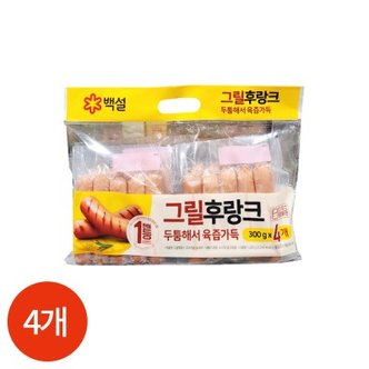 텐바이텐 백설 그릴 후랑크 소시지 300g x 4개