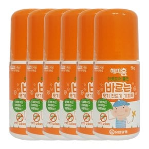 해피홈 아웃도어 롤온 바르는 모기기피제 50g X 6개