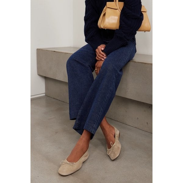 에이디 티비 보우 디테일 스웨이드 발레리나 플랫 46376663162976778