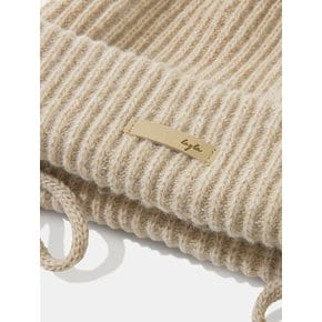 Baby Alpaca&Ramswool Comfort String Beanie B1 Nude Beige