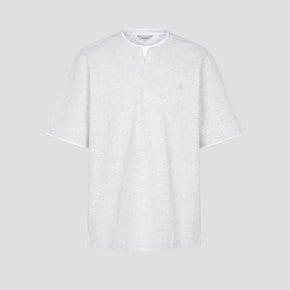 24SS 밀라노조직 레이어드 라운드넥 티셔츠 - 아이보리(BC4342C100)