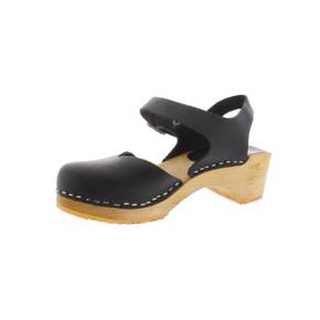 5082528 MIA 1976 Sofia Womens Leather Ankle Strap Clogs