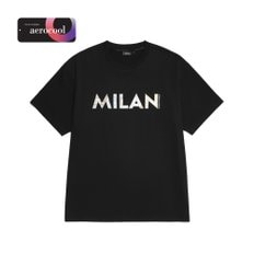 N222UTS740 어반 시티 세미 루즈핏 반팔 티셔츠 MILANO BLACK