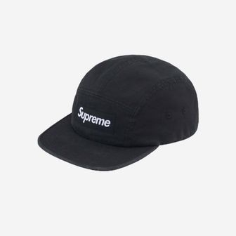  슈프림 워시드 치노 트윌 캠프 캡 블랙 - 24SS Supreme Washed Chino Twill Camp Cap Black - 24