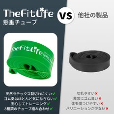 더 핏 라이프TheFitLife 트레이닝 튜브 근육 트레이닝 튜브 서스펜션 튜브 (녹색)