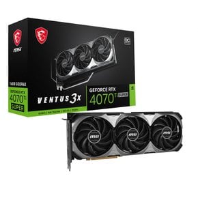 MSI GeForce RTX 4070Ti SUPER 16G VENTUS 3X OC PCIe4.0 VD8728 약 3슬롯 두께・3팬 탑재