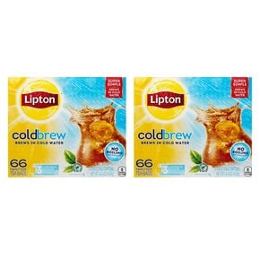 [해외직구]립톤 콜드브루 아이스티 티백 408g 66입 2팩/ Lipton Iced Tea Bags Cold Brew 14.4oz