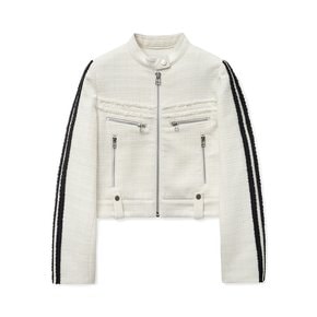 rc tweed jacket (white)