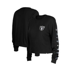 New 에라 우먼 블랙 Las Vegas Raiders Thermal Crop 롱 슬리브 티셔츠 - 17926236 439623