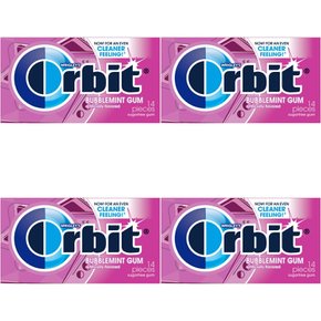 오르빗 거음 버블민트 츄잉 껌 14스틱 Orbit Gum Bubblemint Gum 4개