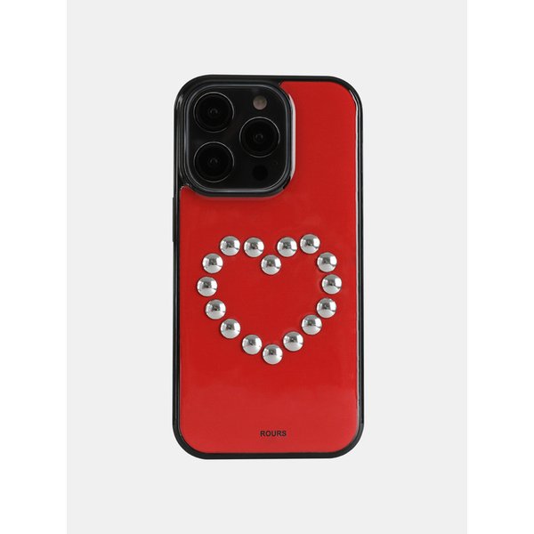 HEART STUD CASE (RED)