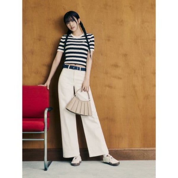 [시흥점] 여성 케이블 반팔 크루넥 풀오버 AF490E-55G(2컬러)