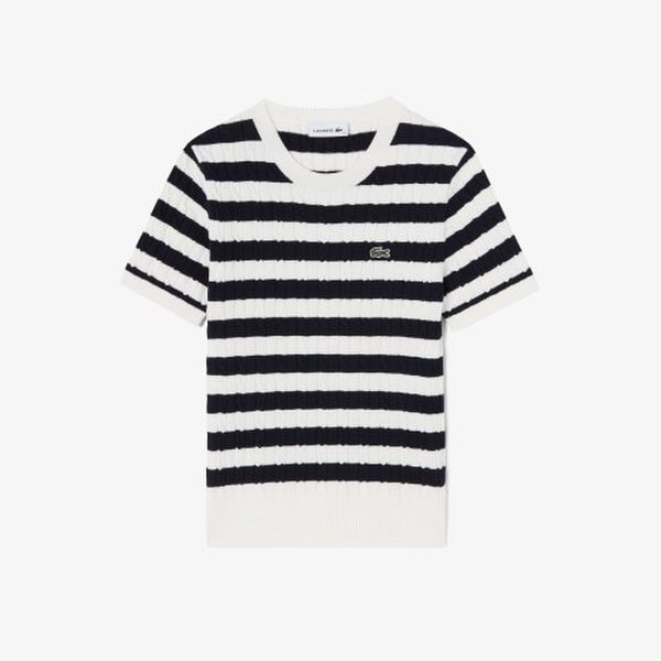 [시흥점] 여성 케이블 반팔 크루넥 풀오버 AF490E-55G(2컬러)