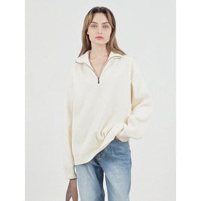 Modal Knit Half Zip-up (Cream)