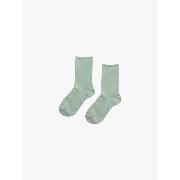 [3EA 1SET] PASTEL MIDDLE SOCKS_MINT