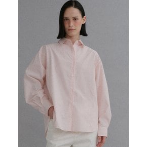 Embroidery cotton pintuck shirt_pink