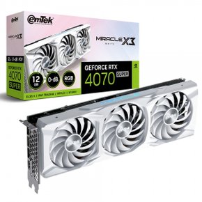 이엠텍 RTX 4070 SUPER MIRACLE X3 WHITE D6X 12GB