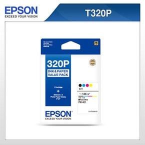 정품잉크 T320070(T320P) 4색잉크+포토용지100매/PM-401