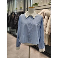[부산점] [쥬크] 카라 소매 배색 스트라이프 셔츠 (V241MSC907)
