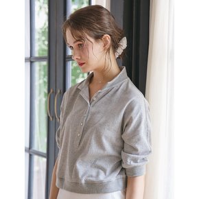 COTTON COLLAR T-SHIRTS_GREY