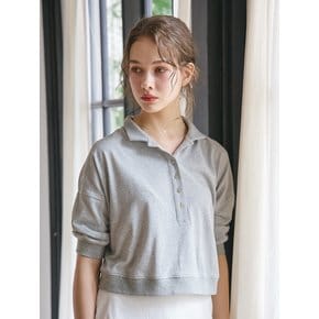 COTTON COLLAR T-SHIRTS_GREY