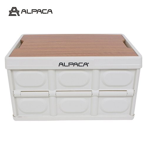 알파카 캠핑용 멀티 폴딩박스 다용도 접이식 캠핑테이블 트렁크 정리함 상판 포함 화이트