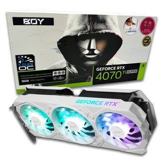 아이코다 갤럭시 BOY 지포스 RTX 4070 Ti SUPER EX GAMER WHITE OC D6X 16GB