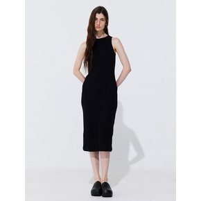 Back Cut-out Sleeveless Dress_Black