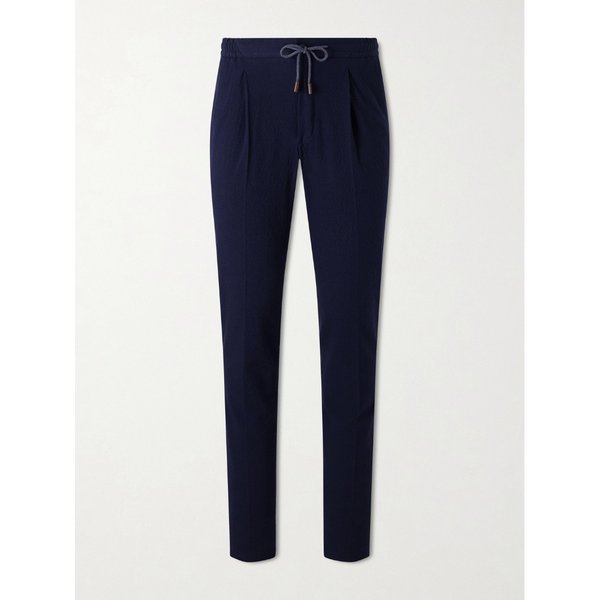 테이퍼드 코튼 블렌드 시어서커 팬츠 46376663163019264