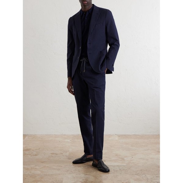 테이퍼드 코튼 블렌드 시어서커 팬츠 46376663163019264