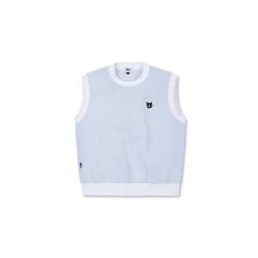 왁 골프 (WWVAM24223LBX)여성 Seersucker Marine waacky Pullover Vest