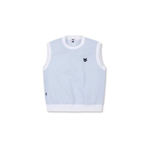 왁[WAAC]골프 (WWVAM24223LBX)여성 Seersucker Marine waacky Pullover Vest