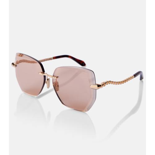 Serpenti Viper 오버사이즈 선글라스