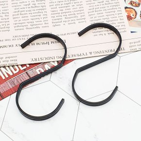 후크 S고리 소품행거 수납걸이 다용도보관 블랙 7mm