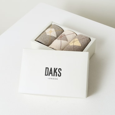 닥스 DBSS5E703WT [25SS][무압박][여성중목3족] 체크 포인트 면혼방 중목 3족세트