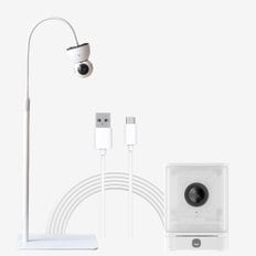 (세트)스마트 CCTV 홈카메라 400만 화소 4MP 큐브 & 5m케이블 & 스탠드 거치대