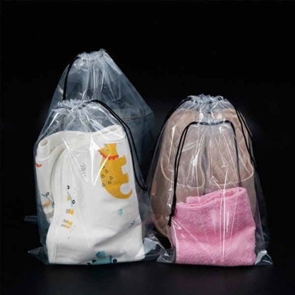 [옷자락] 남자 여자 가족여행 투명 신발 보관 방수 슈즈 파우치