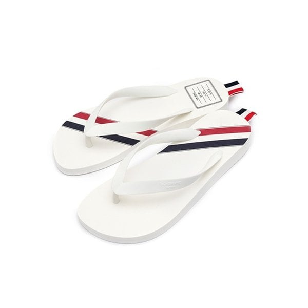 톰브라운 여성 러버 스트라이프 플립플랍 FFF110A05690-100
