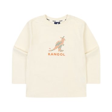 캉골키즈 롱 슬리브 빅 로고 티셔츠 PC 0002 오프 화이트