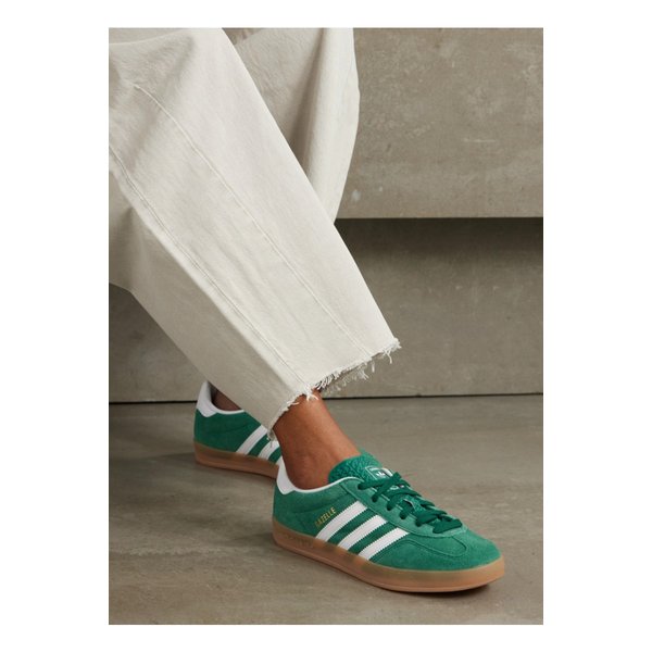 가젤 인도어 프로 가죽 트리밍 스웨이드 스니커즈 포레스트 그린 1647597355362155
