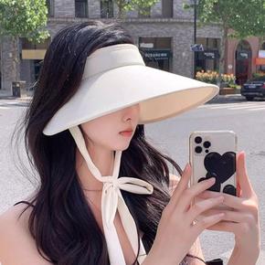 여성 여름 자외선차단 넓은 와이드 썬캡 모자 햇빛가리개 선바이저