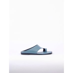 Diana Leather Slides Ocean Blue