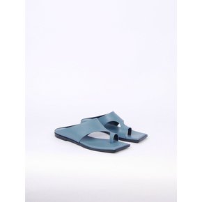 Diana Leather Slides Ocean Blue