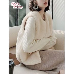 버크페이크퍼밍크베스트 L까지 여성퍼코트_P411270630