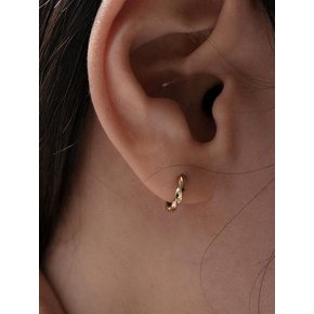 14k slim twist one touch earrings (1pair)