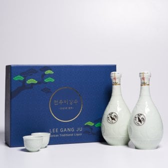  이강주 29호 도자기 25도 500ml 2본입(전용잔,쇼핑백 포함) 선물세트 전주 명절