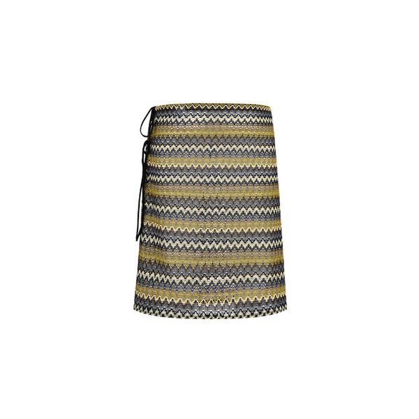 Ethnic Long Wrap Skirt Brown