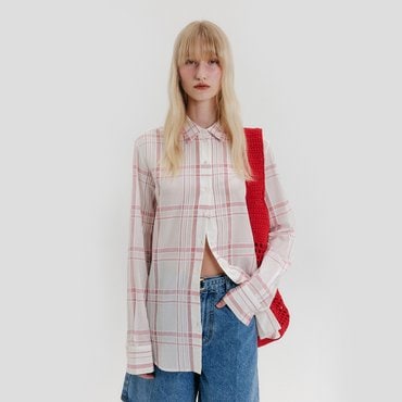 EENK Check Pattern Shirts - Pink