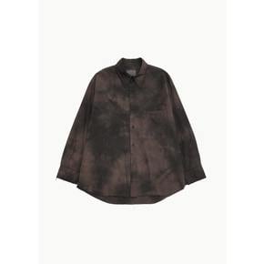 가브리엘라콜가먼츠 26SS No.328 Poplin Oversized Shirt, Brown/Black